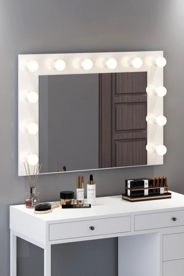 Avmpark Işıklı Makyaj Aynası Beyaz