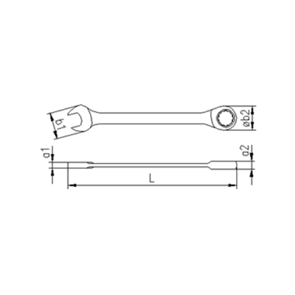 İzeltaş 0340 Cırcır Kombine Anahtar 10 mm - 2