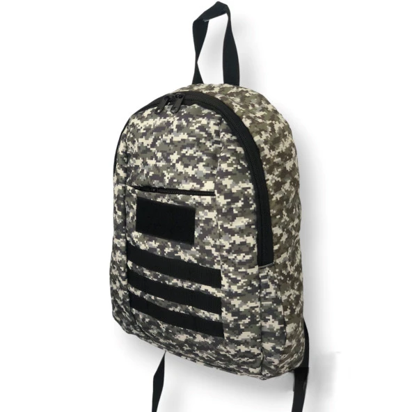 Balp Modern Tasarım Askeri Desenli Bej Renk Hem Sırt Hem Laptop Çantası