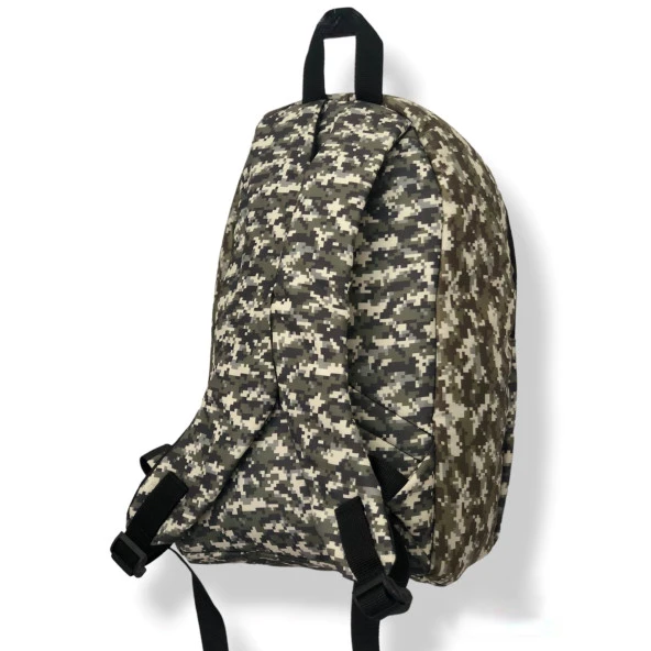 Balp Modern Tasarım Askeri Desenli Bej Renk Hem Sırt Hem Laptop Çantası - 3