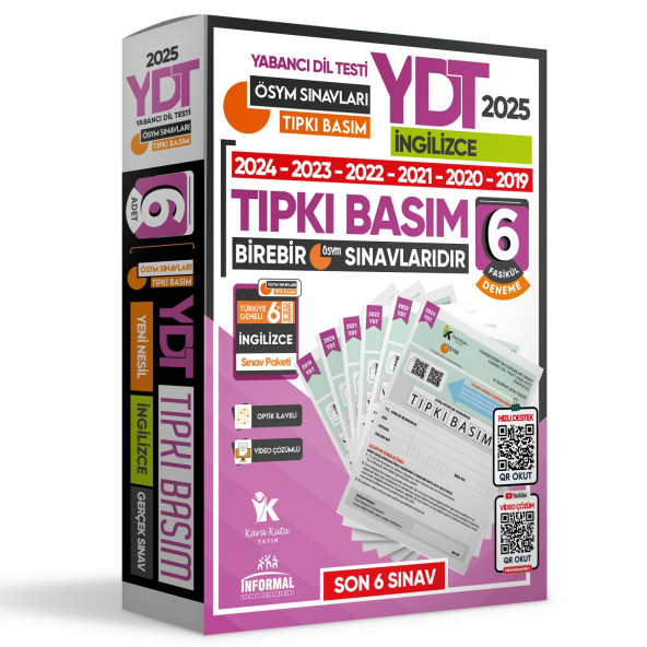 2025 YKS YDT İngilizce ÖSYM Çıkmış Soru Tıpkı Basım 6lı Deneme Paketi Türkiye Geneli Video Çözümlü - 3