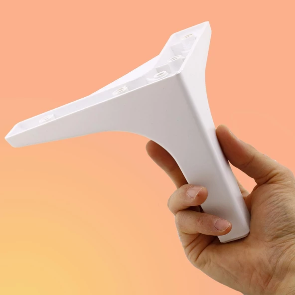 Sedef 6'lı Set Mobilya Tv Ünitesi Çekyat Koltuk Kanepe Destek Ayağı 14 Cm Beyaz Baza Ayakları M8 - Resim 7