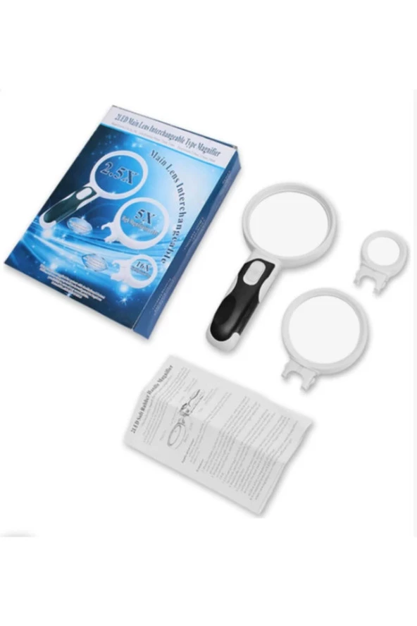 -değiştirilebilir 3 Başlikli Büyüteç