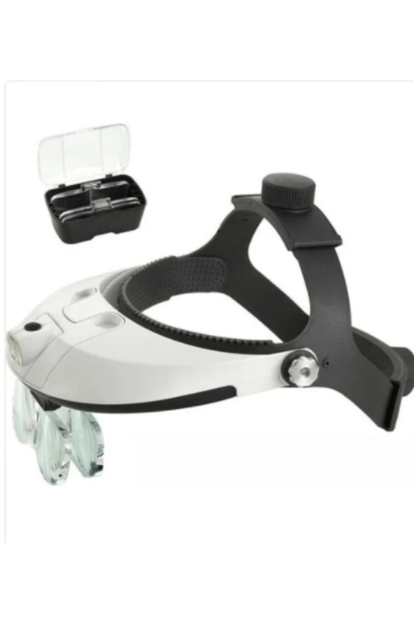 Şapka Tipi Led Işıklı Büyüteç Gözlük 9x Zoom 5 Lens Kafa Lambası - 3