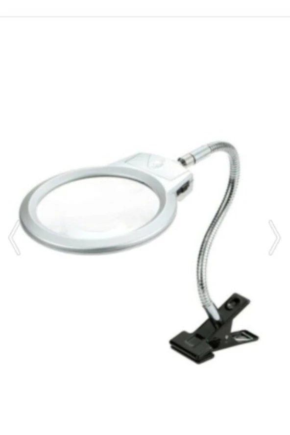 Mandallı Metal Hortumlu Masa Üstü Büyüteç -2.5x90 mm 5x24 mm - 2