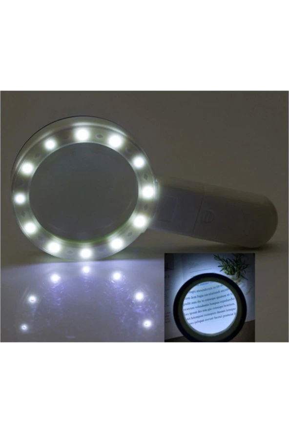 -12 Ledli Işıklı El Büyüteci 90 Mm - 3