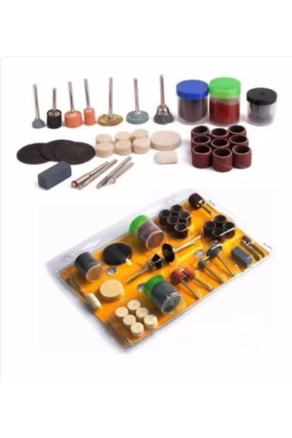 -105 Parça Taşlama Zımpara Dremel Gravür Oyma Delme Hobi Seti