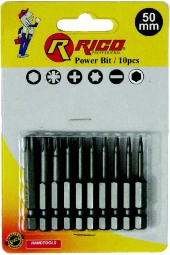 10 Parça Torx Bits Uç Seti 50 Mm