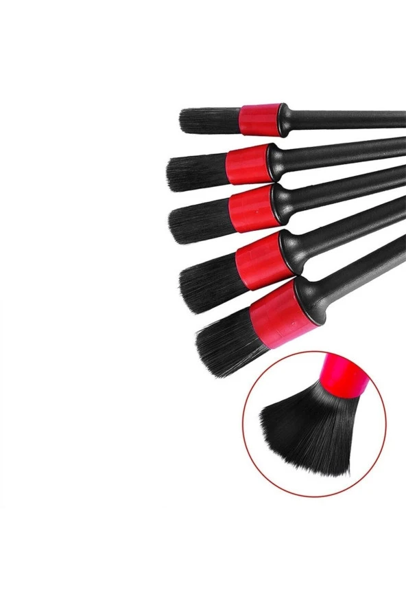 -Oto Detay Fırçası Seti 6 lı Kaliteli Detaylı Farklı Boyutlar, Premium Seri - 3
