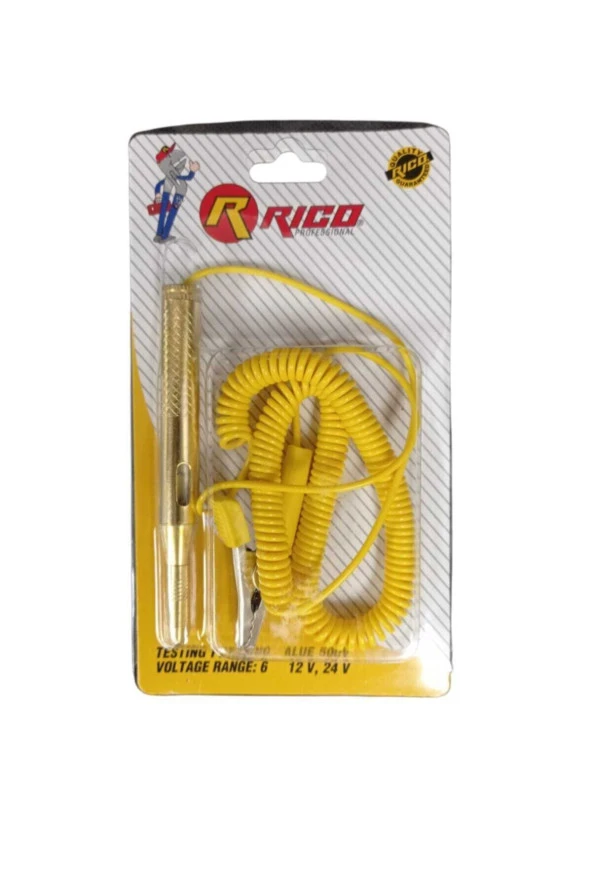 Oto Kontrol Kalemi Metal Spiral Kablolu 6-24 V - 3