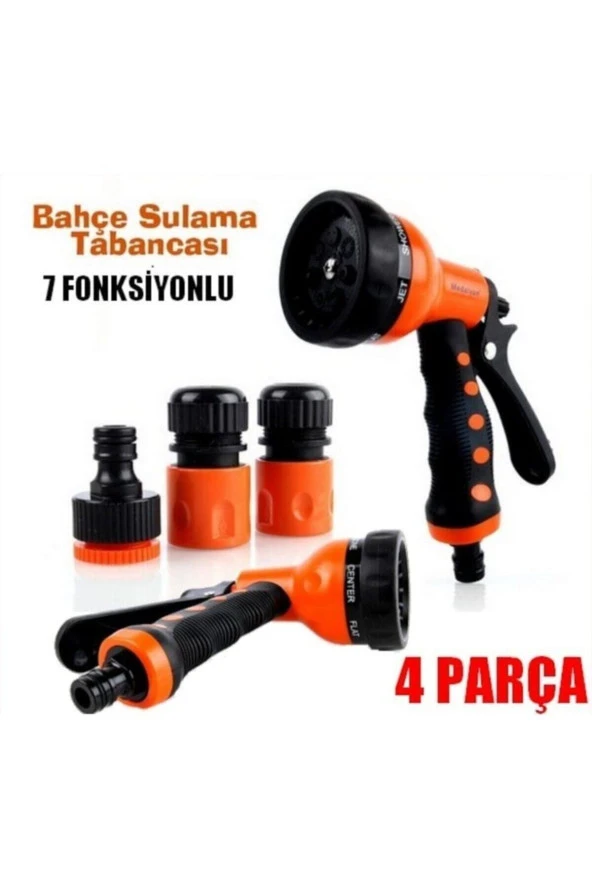 Bahçe Sulama Tabancası 7 Fonksiyonlu Tazyikli Püskürtme Tabancası