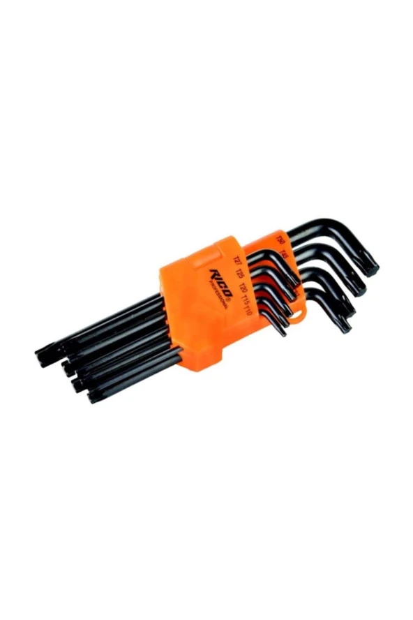 013-rc0207 9 Parça Vakumlu Torx Uçlu Uzun Allen Alyan Takımı