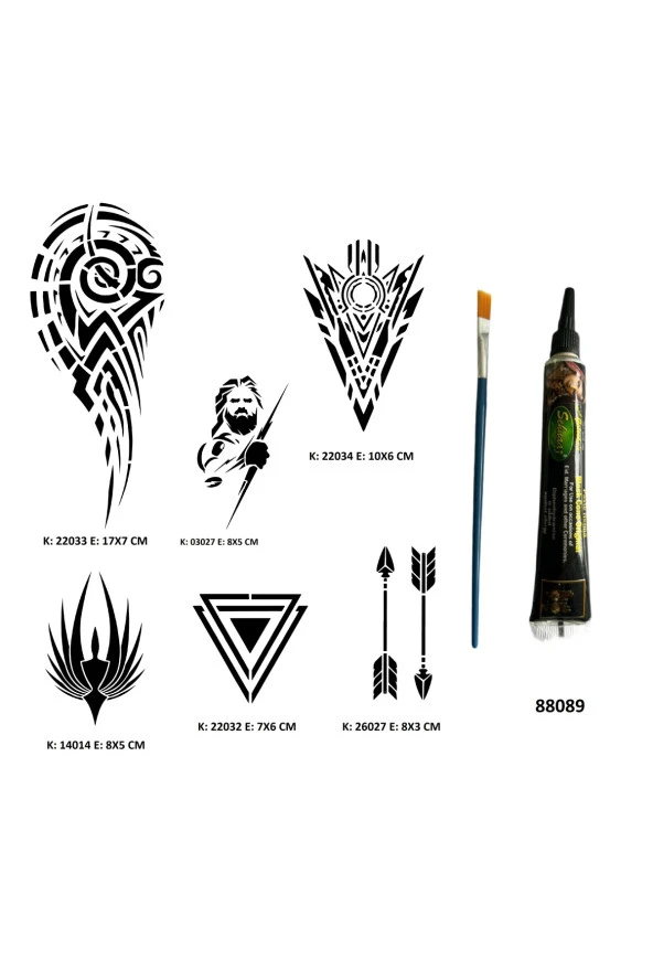 Tribal Kol Hint Kınasıyla Geçici Dövme Yapma Kiti