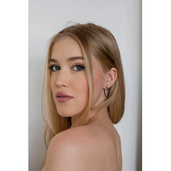 Altın Renk Takı Set5 (6'lı Yüzük Set,Sarı Küpe 60mm ve 50mm,Siyah Küpe 30mm,Gümüş Renk Küpe 40mm) - 3