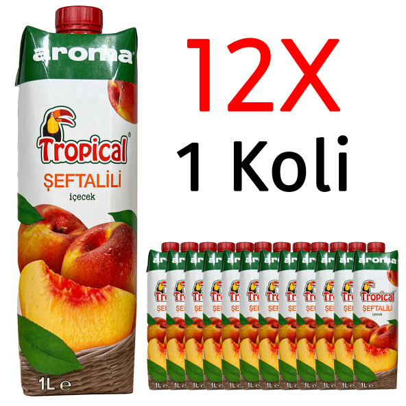 Tropical Şeftali Meyve Suyu 1L 12 Adet