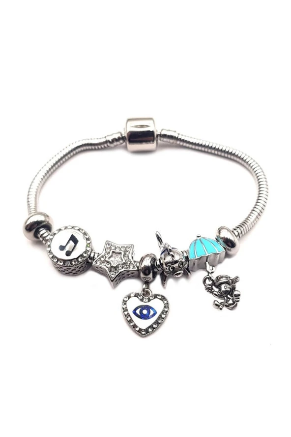 @UzunAciklama Çelik Charm Bileklik