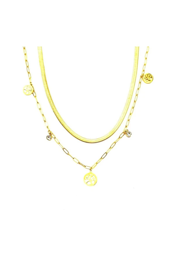 Gold Çelik Kolye