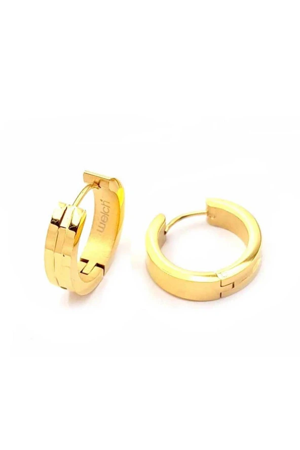 Gold Halka Çelik Küpe