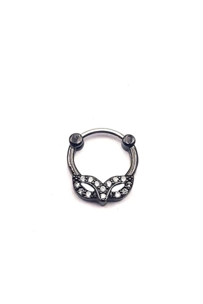 Welch Çelik Taşlı Halka Burun Hızma Kedi Piercing