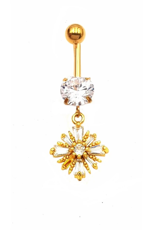 Welch Çelik Baget Taşlı Göbek Piercing
