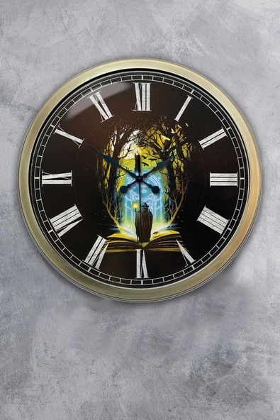 Dream Gift 40 Cm Eskitme Metal Kitap - Insan Duvar Saati - 1