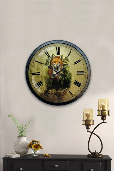 40 Cm Eskitme Metal Dekoratif Duvar Saati - Resim 2