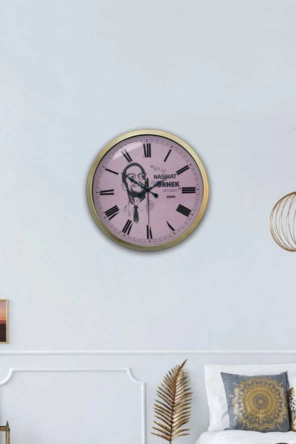 40 cm Eskitme Metal Malcolm Duvar Saati