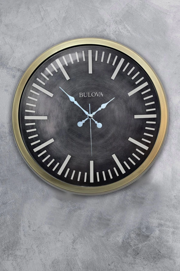 40 Cm Eskitme Metal Bulova Duvar Saati