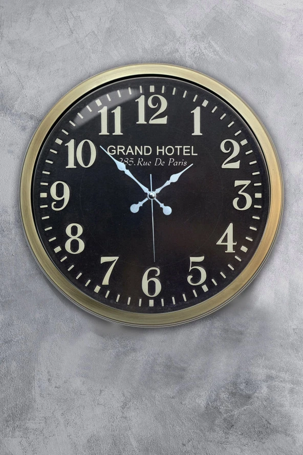 40 Cm Eskitme Metal Grand Hotel Duvar Saati