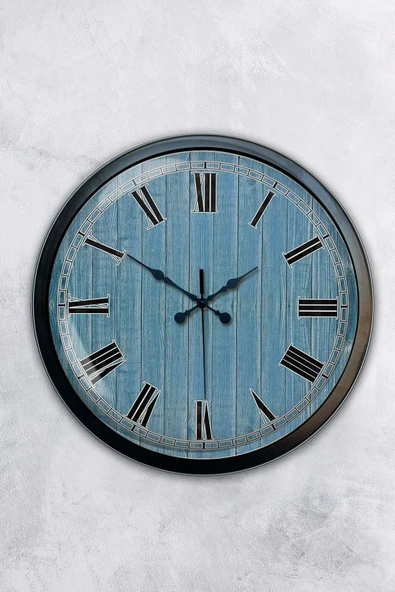 AİB STORE Hediyelik 40 Cm Siyah Metal Milano 2 Duvar Saati