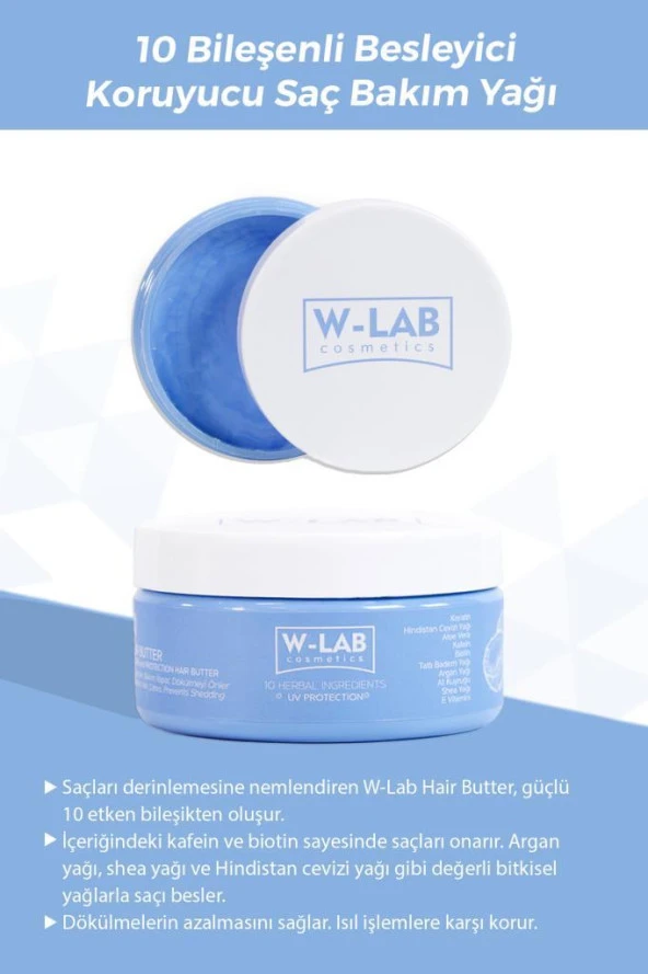 W-Lab Kozmetik 10 Bileşenli Besleyici Koruyucu Saç Bakım Yağı 250 ML