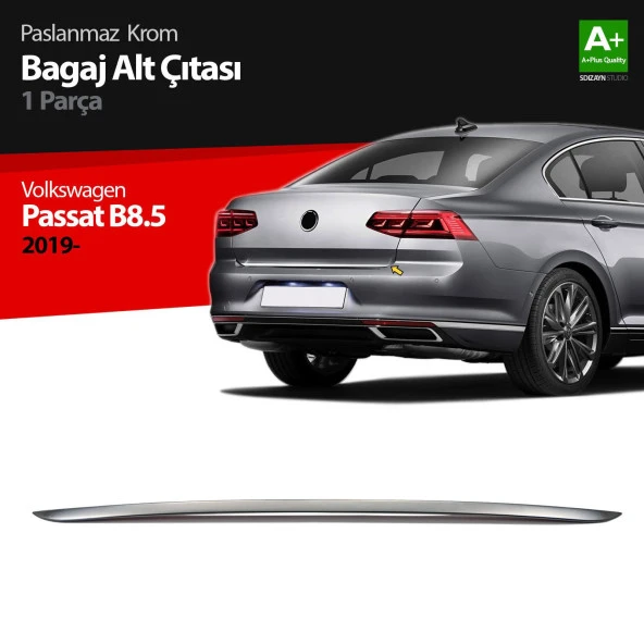 Volkswagen Passat B8.5 için Krom Bagaj Alt Çıtası 2019 Ve Üzeri