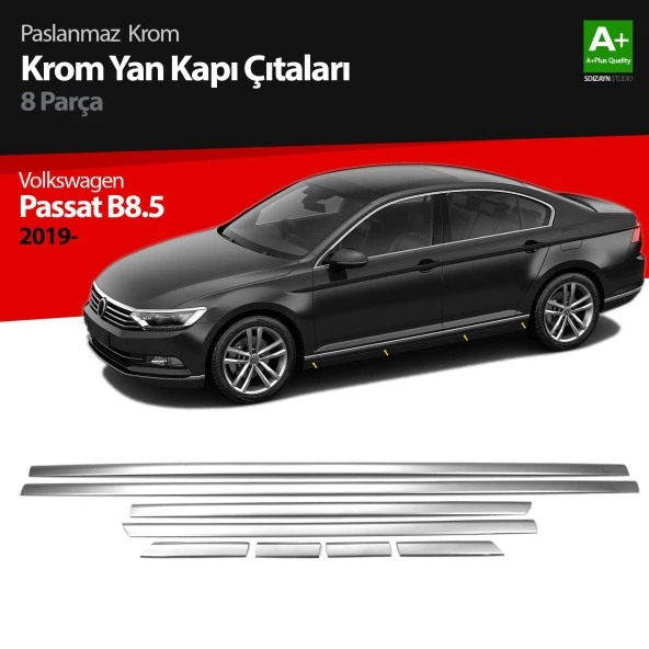 Volkswagen Passat B8.5 için Krom Yan Kapı Çıtası 8 Parça 2019 Ve Üzeri - 1