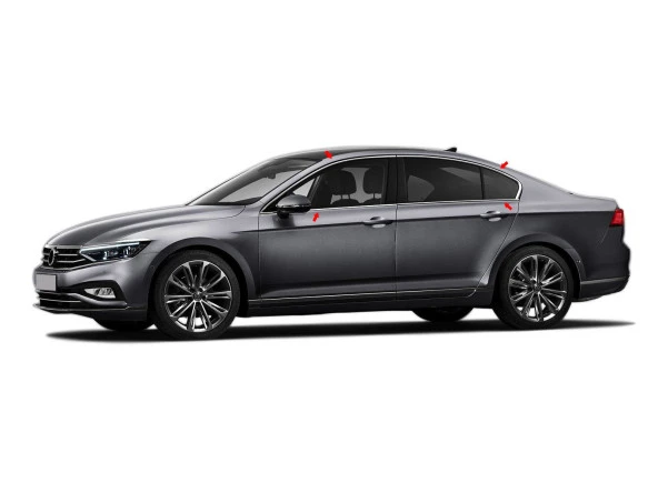 Volkswagen Passat B8.5 için Krom Cam Çerçeve 8 Parça 2019 Ve Üzeri - 4