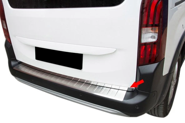 Opel Combo E için Krom Arka Tampon Eşiği 2019 Ve Üzeri - Resim 4