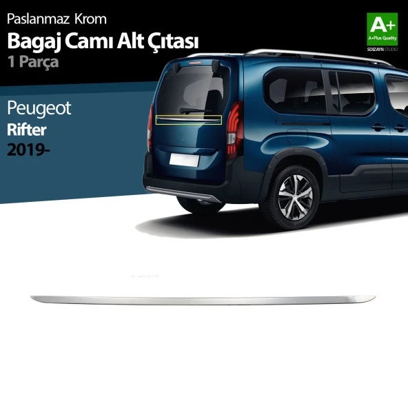 Peugeot Rifter Krom için Bagaj Camı Alt Çıtası 2019 Ve Üzeri