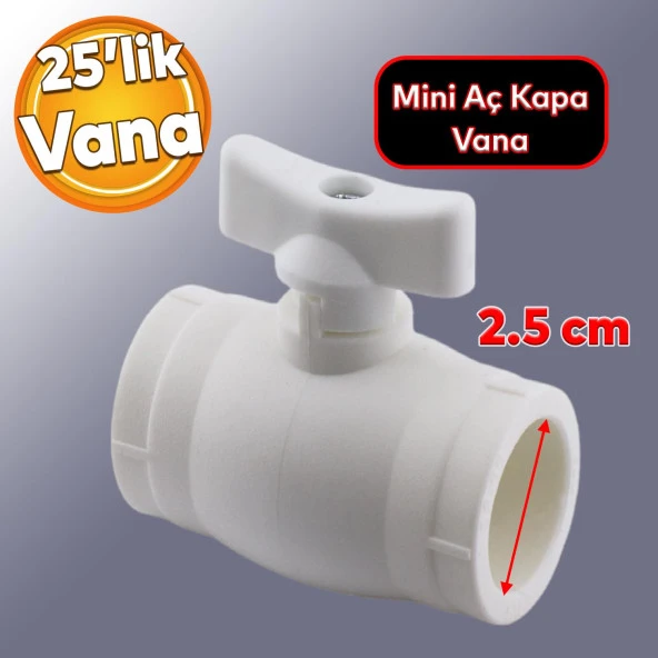 Mini Vana Plastik 25lik Küresel PPRC Pvc Vanası Dişsiz Aç Kapa Boru Kaynak Makine Bağlantılı