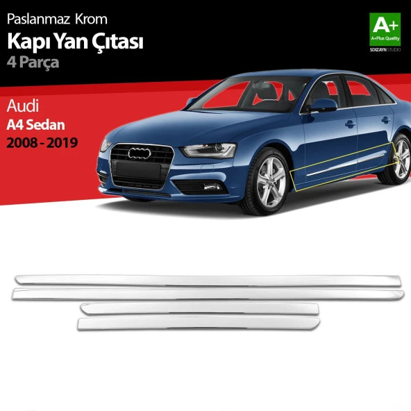 Audi A4 Sedan için Krom Kapı Yan Çıtası 2008-2019 ürün görseli