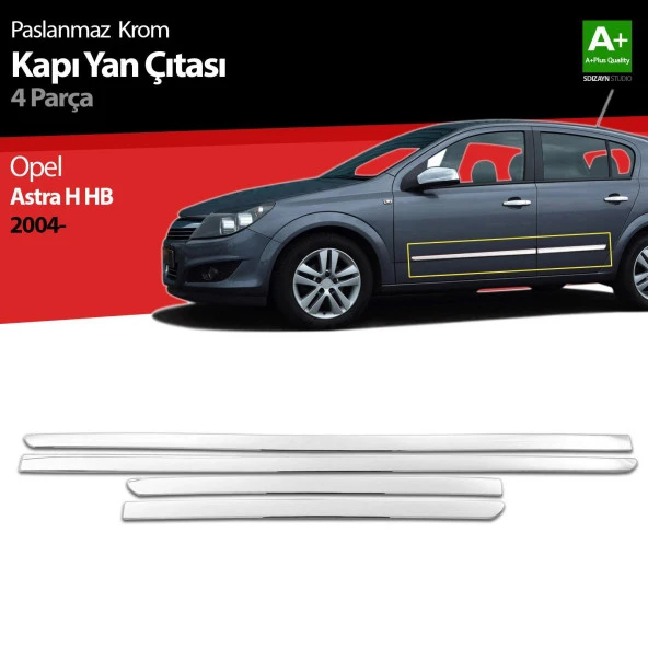 Opel Astra H için Hatchback Krom Kapı Yan Çıtası 2004 Üzeri