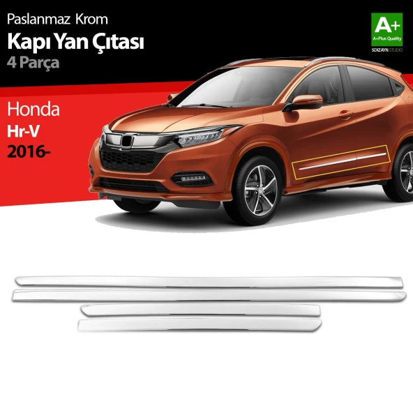 Honda Hr-V Krom için Kapı Yan Çıtası 4 Parça 2016 Üzeri