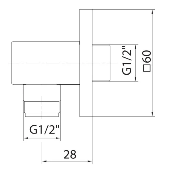 ECA Ankastre Duş Çıkış Dirseği Altın 102826388 - Resim 2