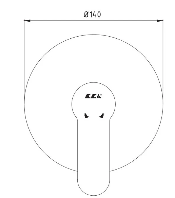 ECA Nita Ankastre Duş Bataryası Sıva Üstü 102167108-Y - Resim 2