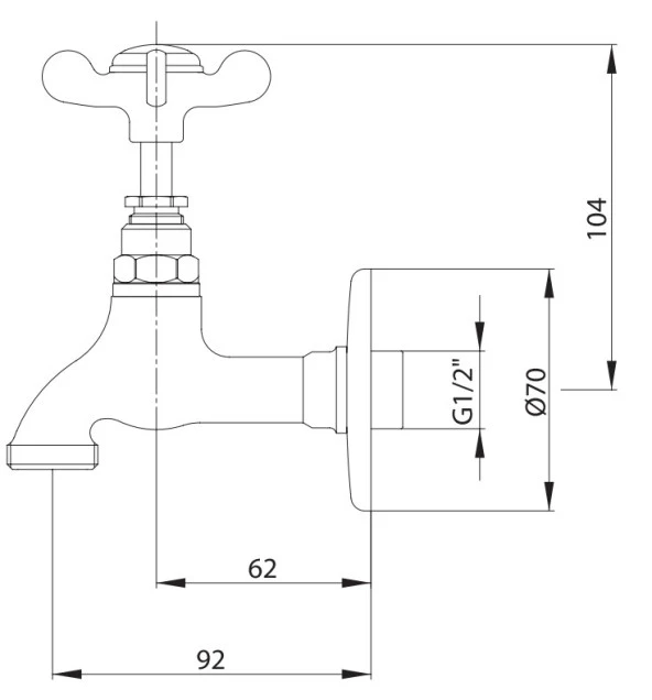 ECA Neo Klasik Çamaşır Musluğu 102109140 - Resim 2