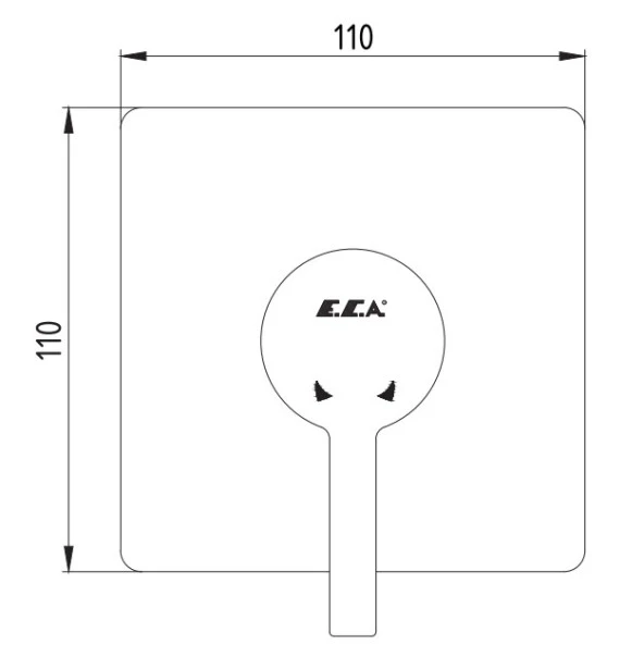 ECA Mina Ankastre Duş Bataryası Sıva Üstü 102167104H-K - Resim 2