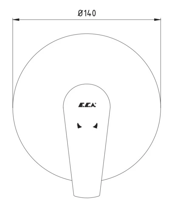 ECA Niobe Ankastre Duş Bataryası Sıva Üstü 102167113-Y - Resim 2
