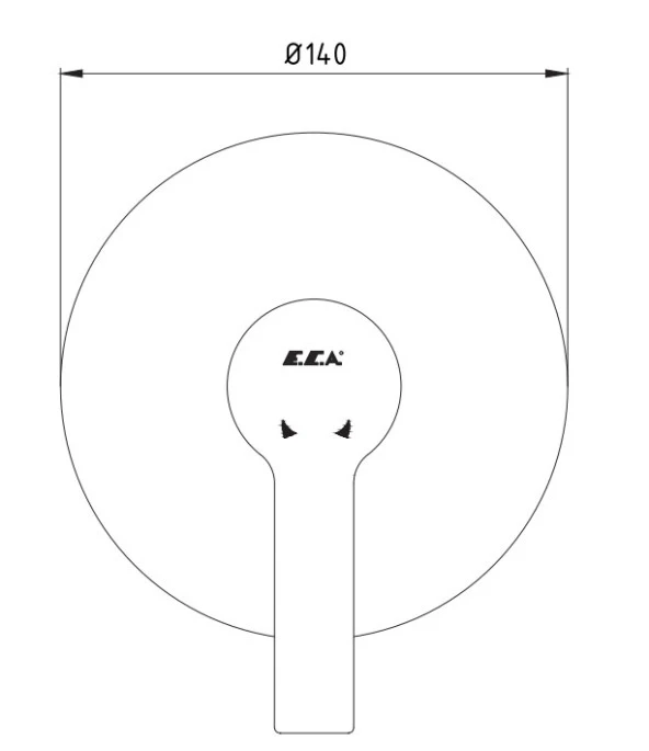 ECA Delta Ankastre Duş Bataryası Sıva Üstü 102167107-Y - Resim 2