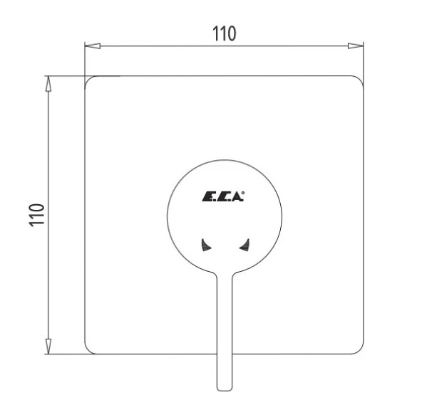 ECA Purity Ankastre Duş Bataryası Sıva Üstü 102167102H-K - Resim 2