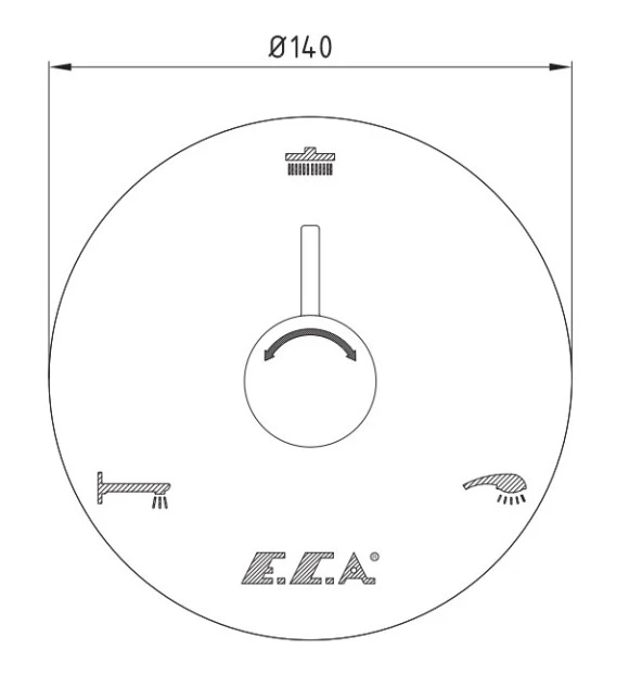 ECA Ankastre Yön Değiştirici Sıva Üstü 3 Yollu 102167319-Y - Resim 2