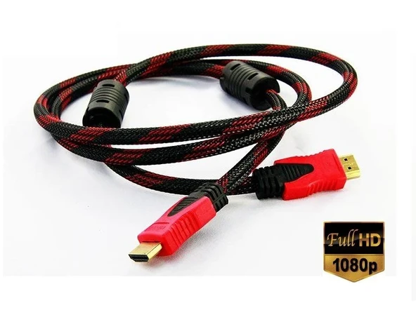 1.5 METRE ÖRGÜLÜ 1080P HDMI KABLO TV BİLGİSAYAR UYDU PROJEKSİYON FULL HD GÖRÜNTÜ SES AKTARMA KABLOSU ürün görseli