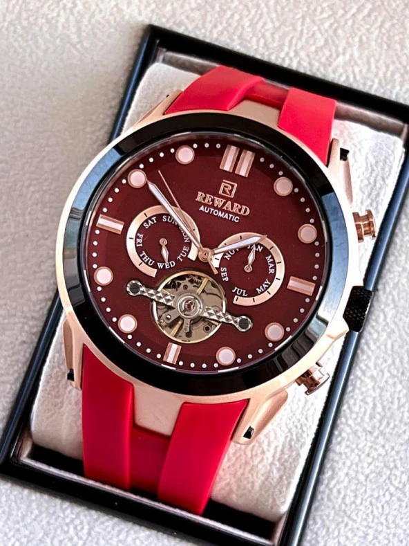 Rwd.31 Reward Tam Otomatik Silikon Kordon İç Fonksiyonları Aktif 3 Atm Suya Dayanıklı Erkek Kol Saat ürün görseli